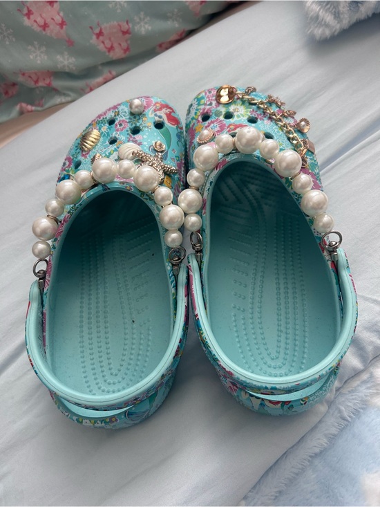 CROCS Shoes - Embellished Aqua Floral  “ Ariel” Crocs 
Brand new 
Women’s size 8